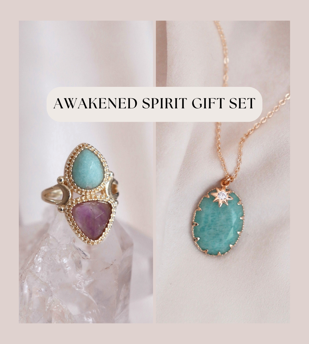 Awakened Spirit Gift Set | Amazonite necklace and amazonite