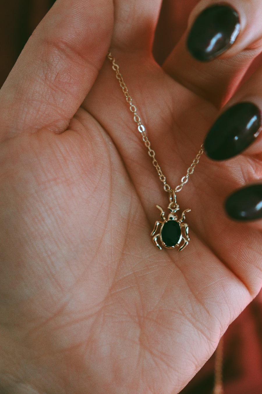 Black widow necklace