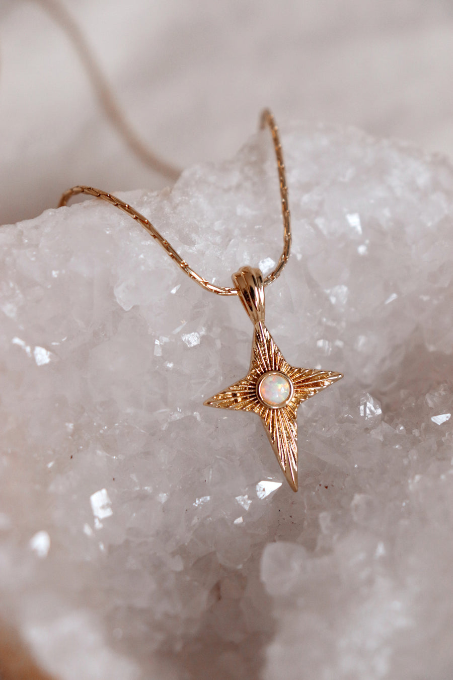 Starlight | opal star necklace