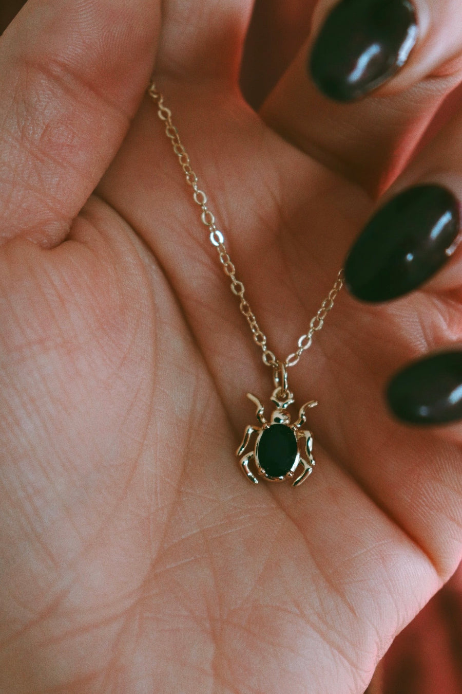 Black widow necklace