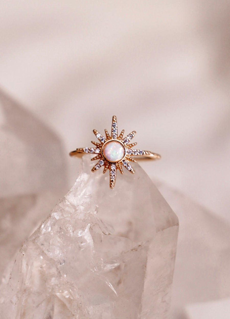 Asteria | opal starburst ring