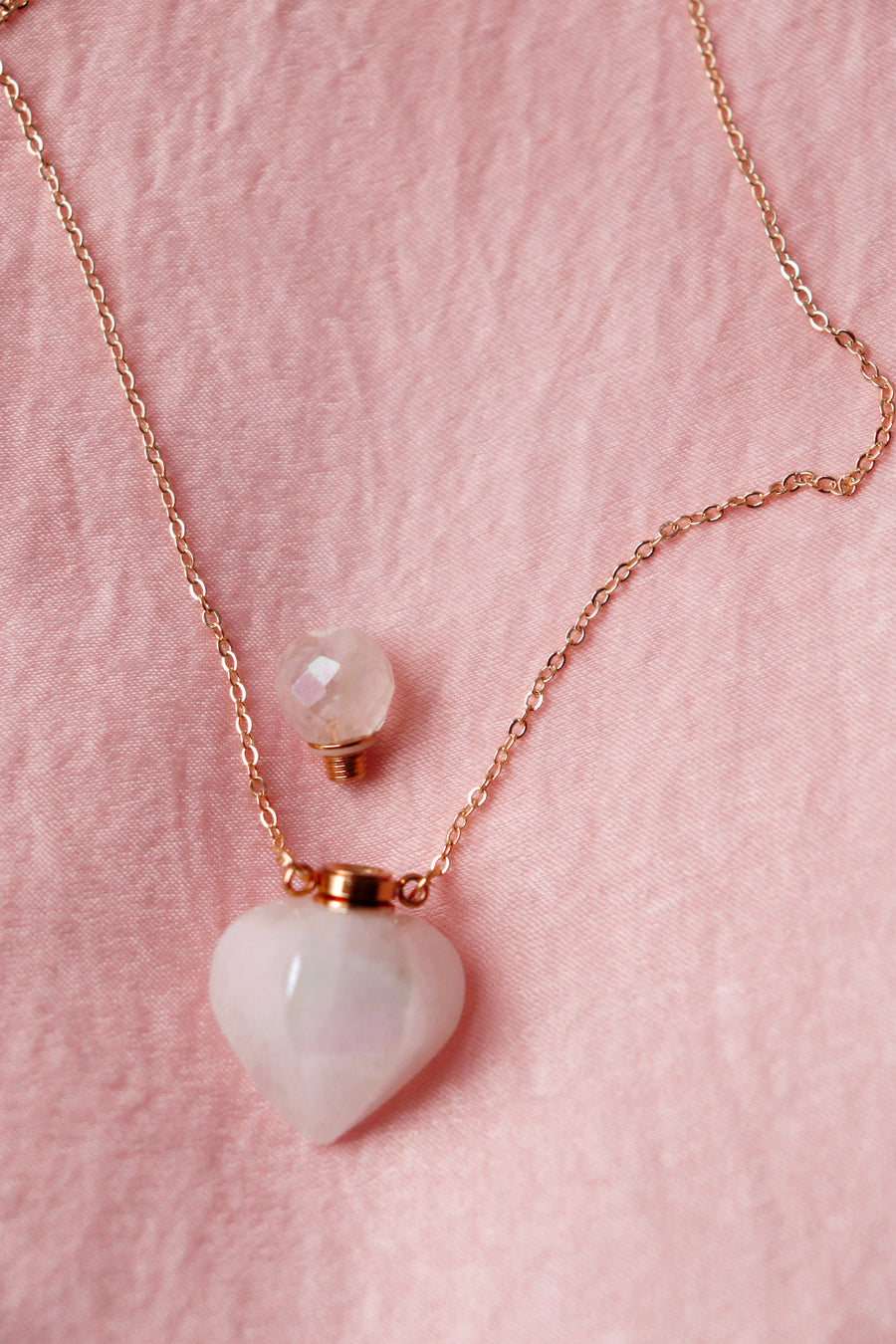 Moon Drops | Aura quartz potion bottle necklace