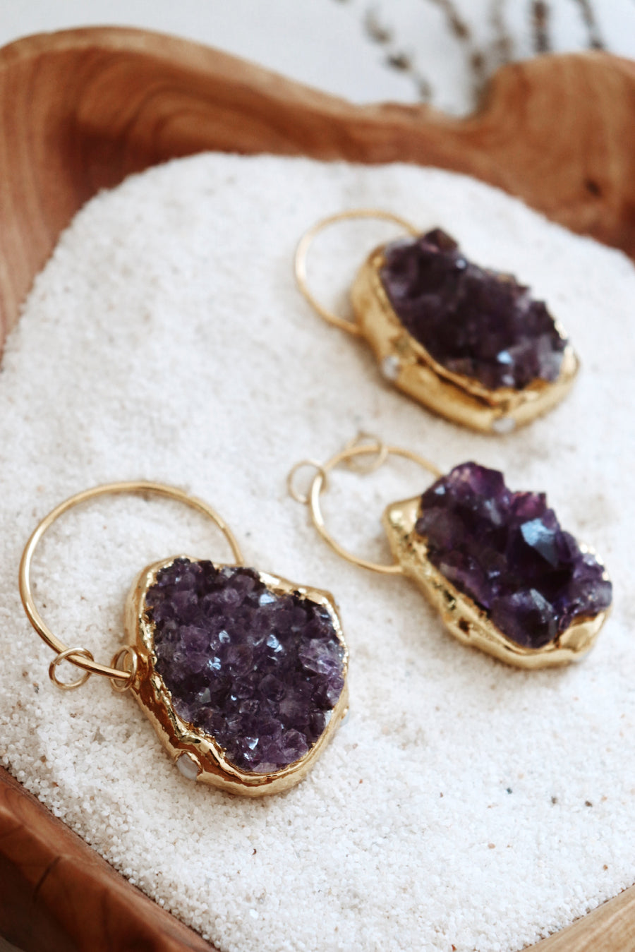 The High Priestess | Amethyst geode pendant necklace