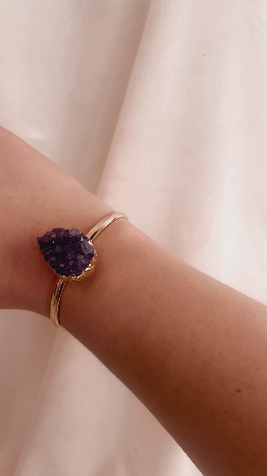 The High Priestess | amethyst geode bracelet