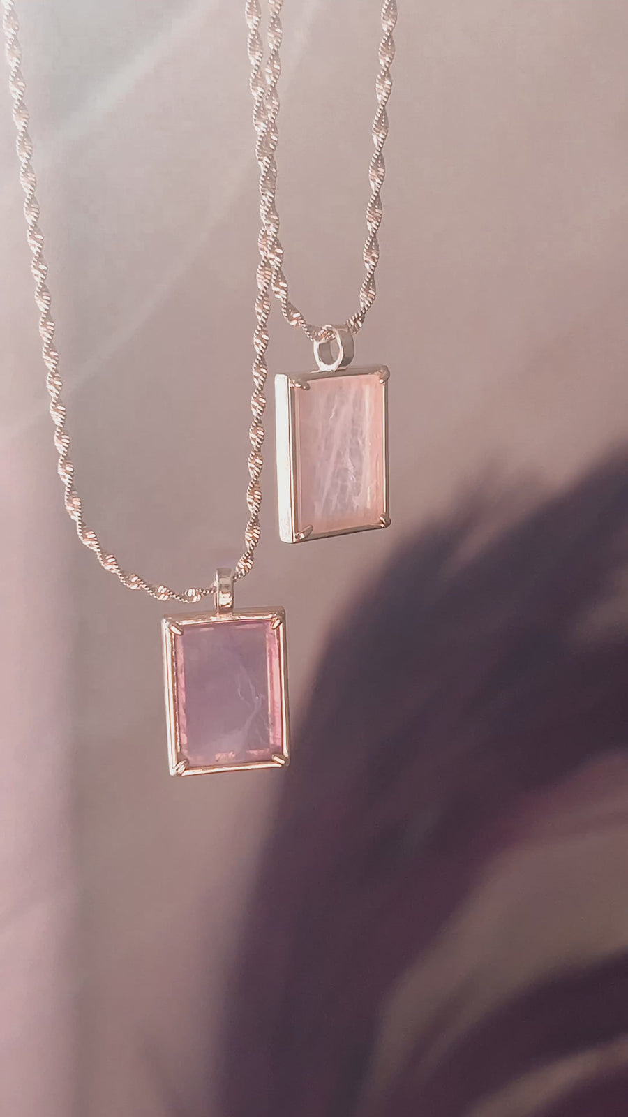 Aphrodite | rose quartz necklace
