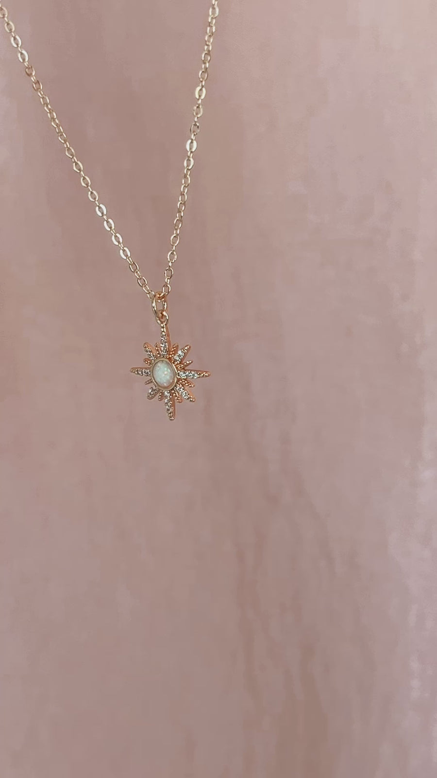 Asteria | opal starburst necklace