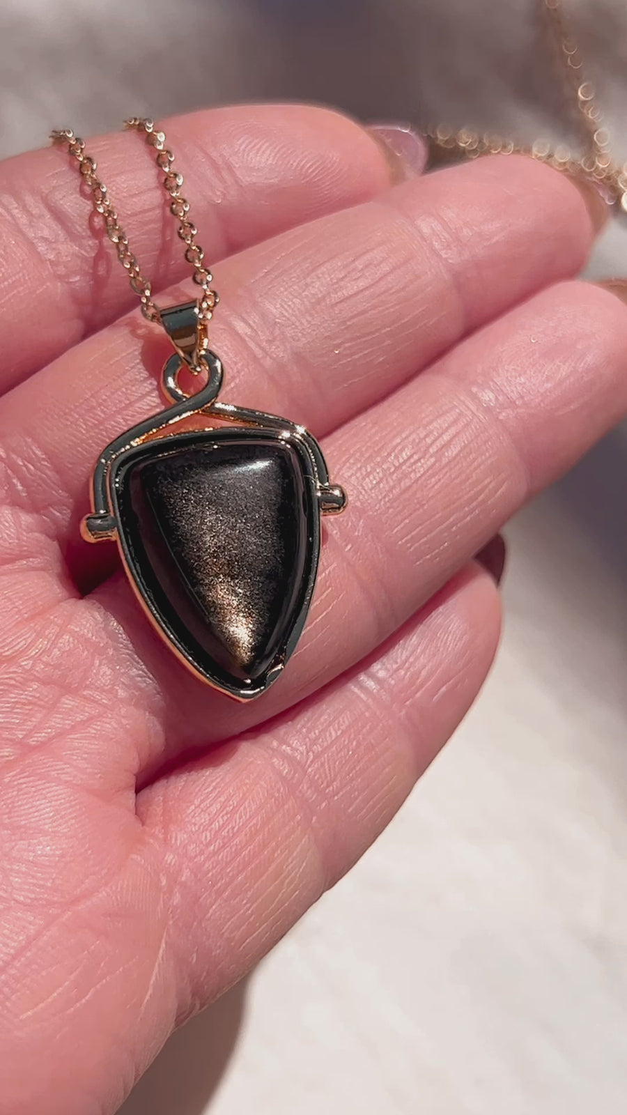Gold Sheen Obsidian Necklace Talisman of Magical Healing Energy - Etsy