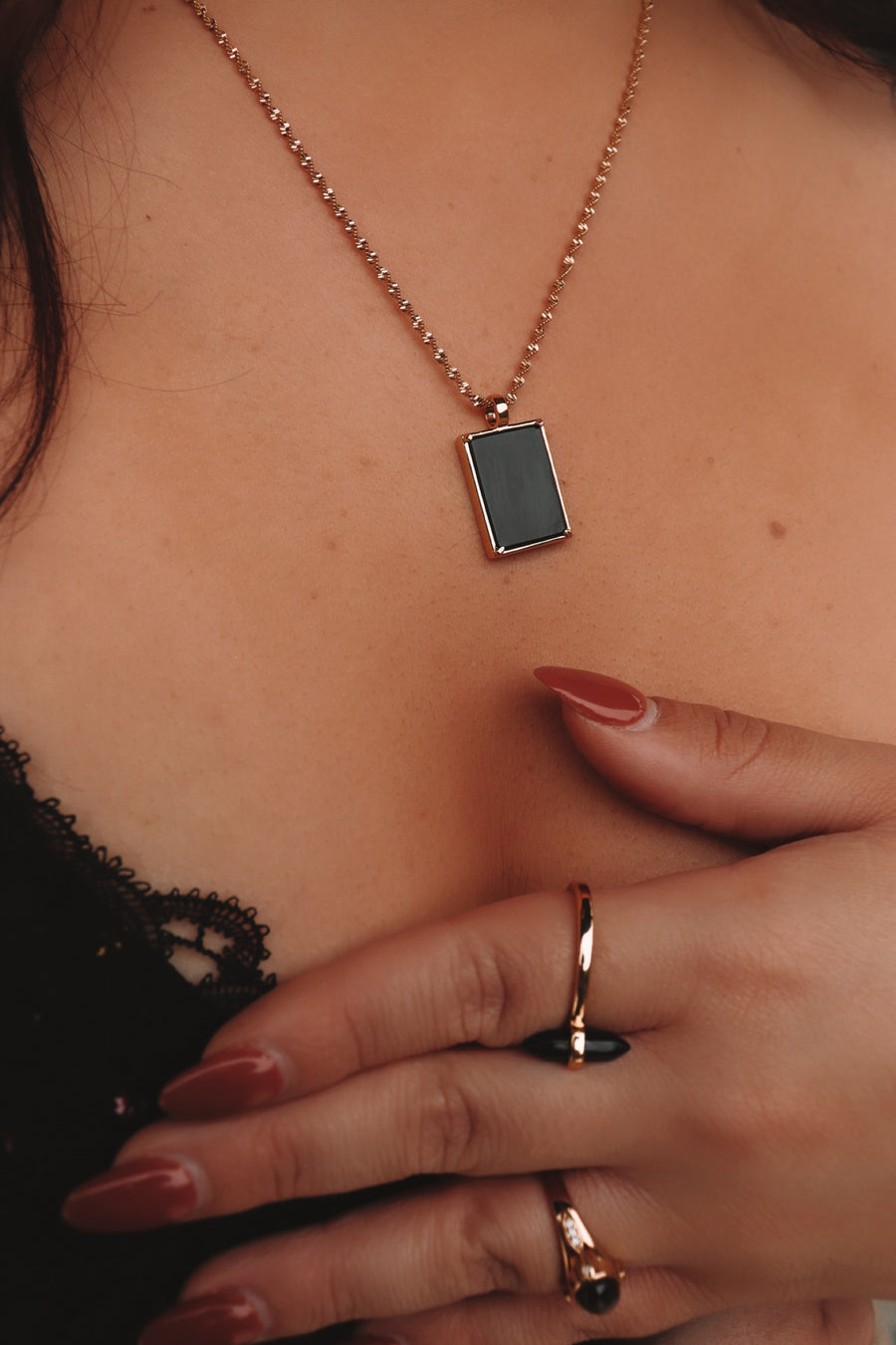 Hekate | black onyx necklace