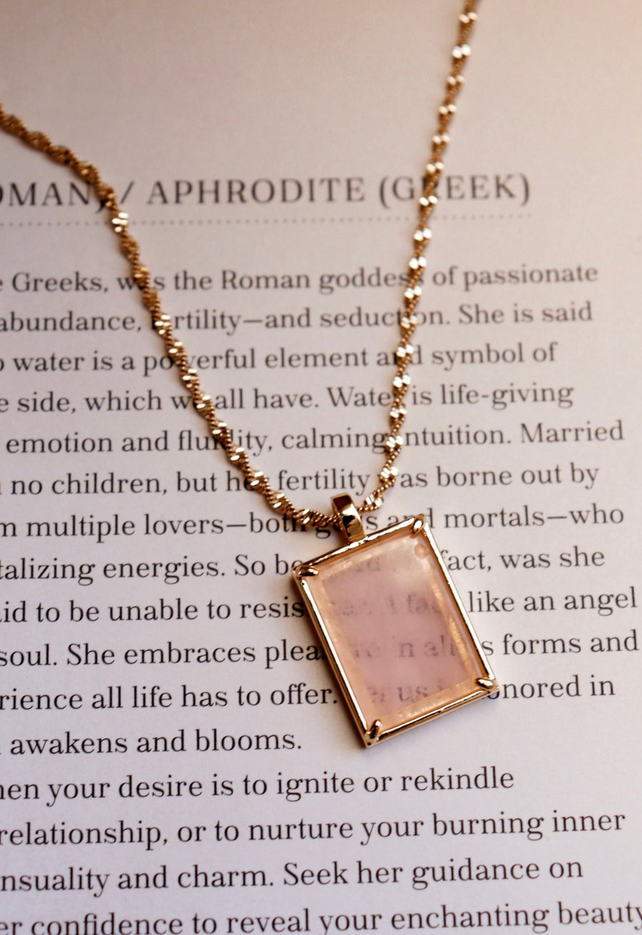 Aphrodite | rose quartz necklace