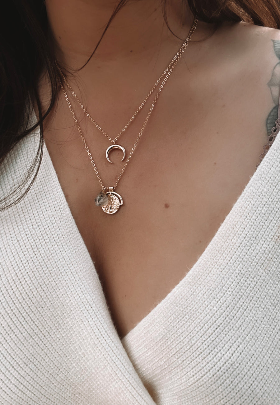 Moonchild | Dainty crescent necklace