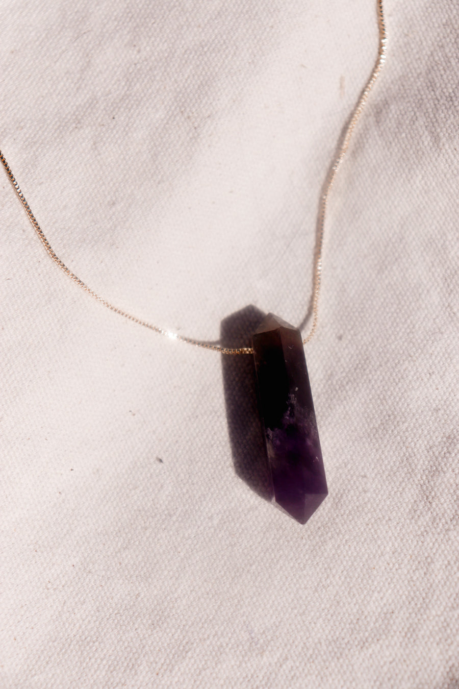 Goddess amulet | Amethyst point necklace