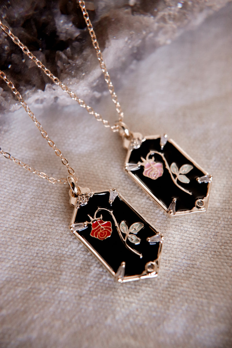 Persephone | fallen rose necklace