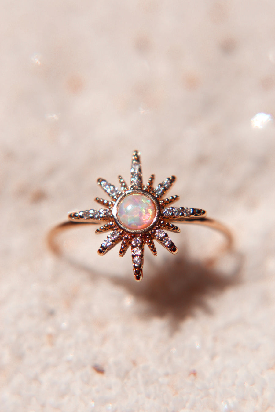 Asteria | opal starburst ring