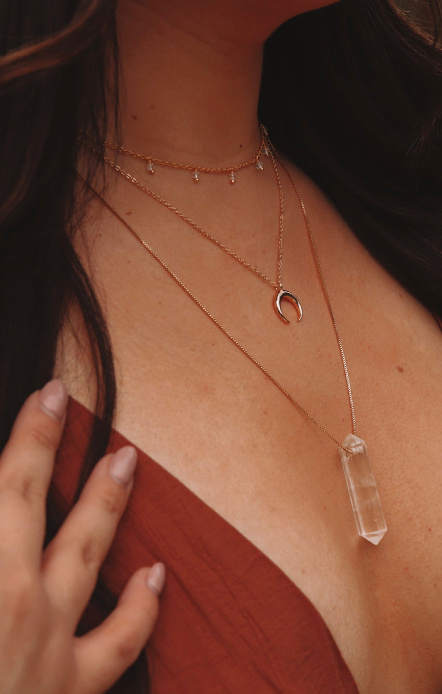 Calypso | dainty crystal layering chain